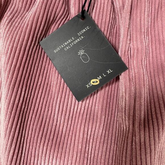 Skatie Corduroy Pants Women S Pink Wide Leg Baggy Venice Pull On Stretch NWT - Picture 6 of 13